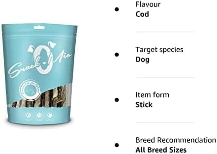 Selectos rollitos de Bacalao - Snack masticable de Primera Calidad para Perros, 70g