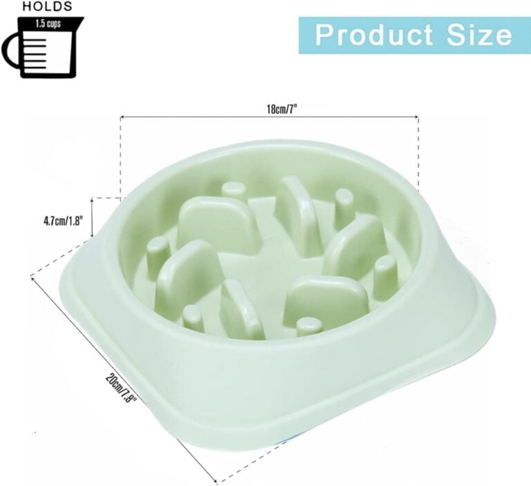 Comedero antivoracidad para Perros, comedero Lento Laberinto Interactivo para Mascota Antideslizante de plástico, comedero para Perros pequeños, Mediano y Grandes (Verde)