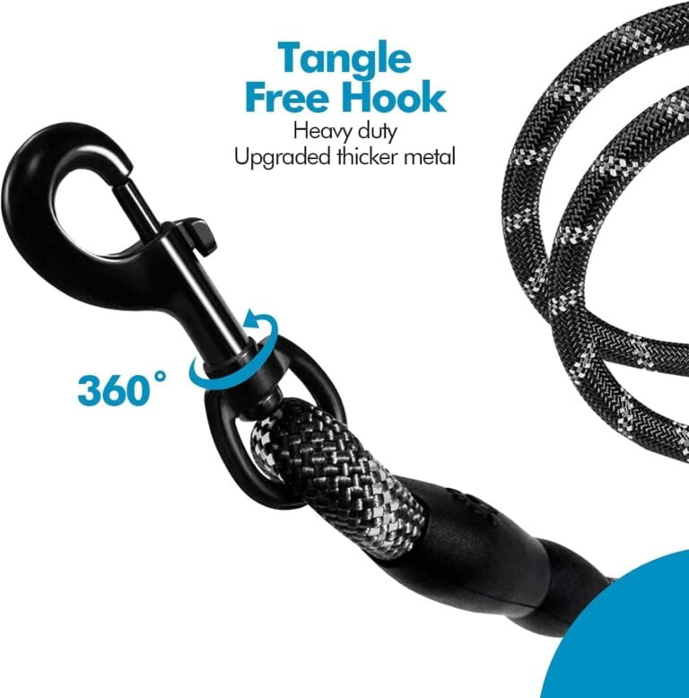 Edipets, Correa Perro, Correas para Perros, para Cachorro, Pequeños, Medianos y Grandes, 1,2 m, 1,5 m, 2,2 m, Correa Perro Adiestramiento (220 CM, Negro)