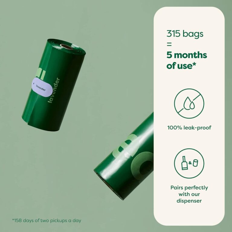 Earth Rated - Bolsas para excrementos de perro - Bolsas para excrementos de mascotas a prueba de fugas y extragruesas, para perros de todos los tamaños - Con aroma a lavanda - 315 unidades