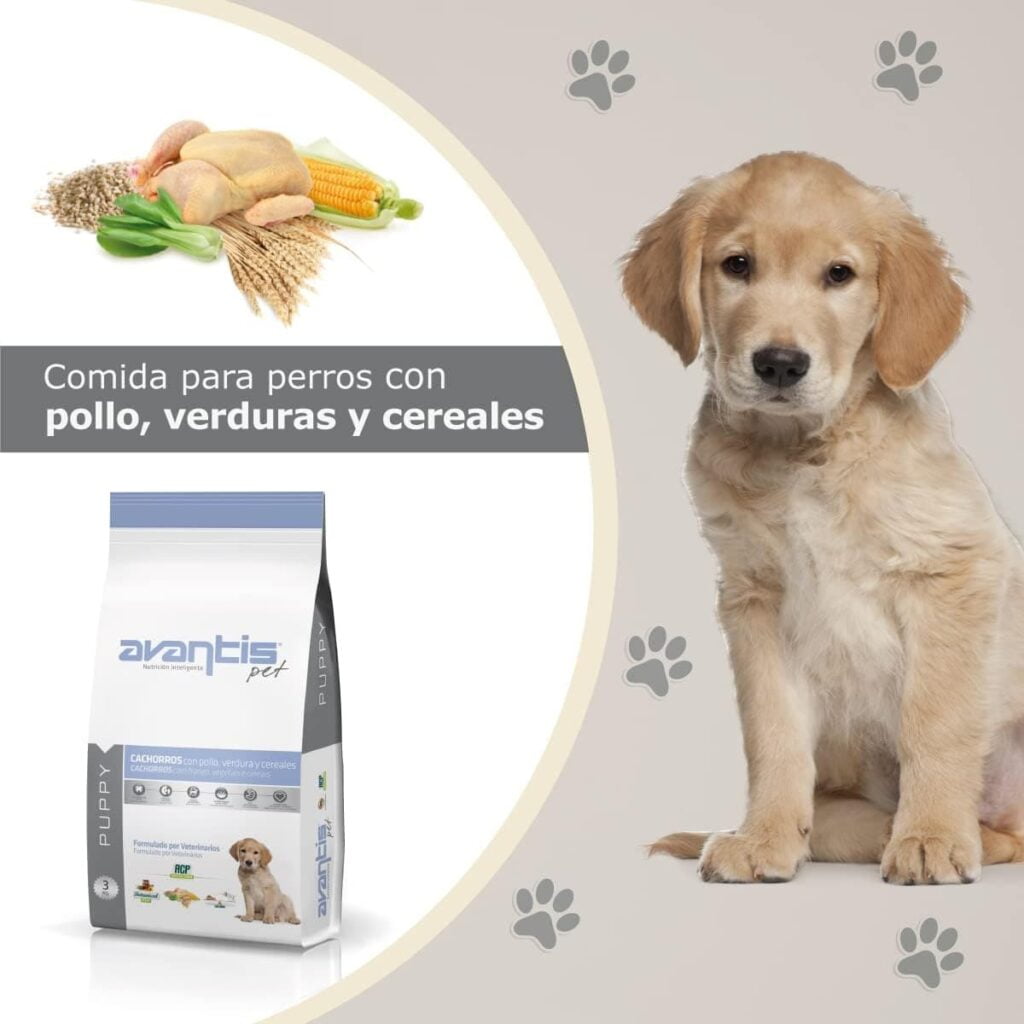 Avantis Pet Puppy - Pienso para Perros Cachorros de Cualquier Raza - 3 kg - Comida Apta para Madres Embarazadas y Lactantes - Altamente Digestiva con Pollo, Verdura y Cereales