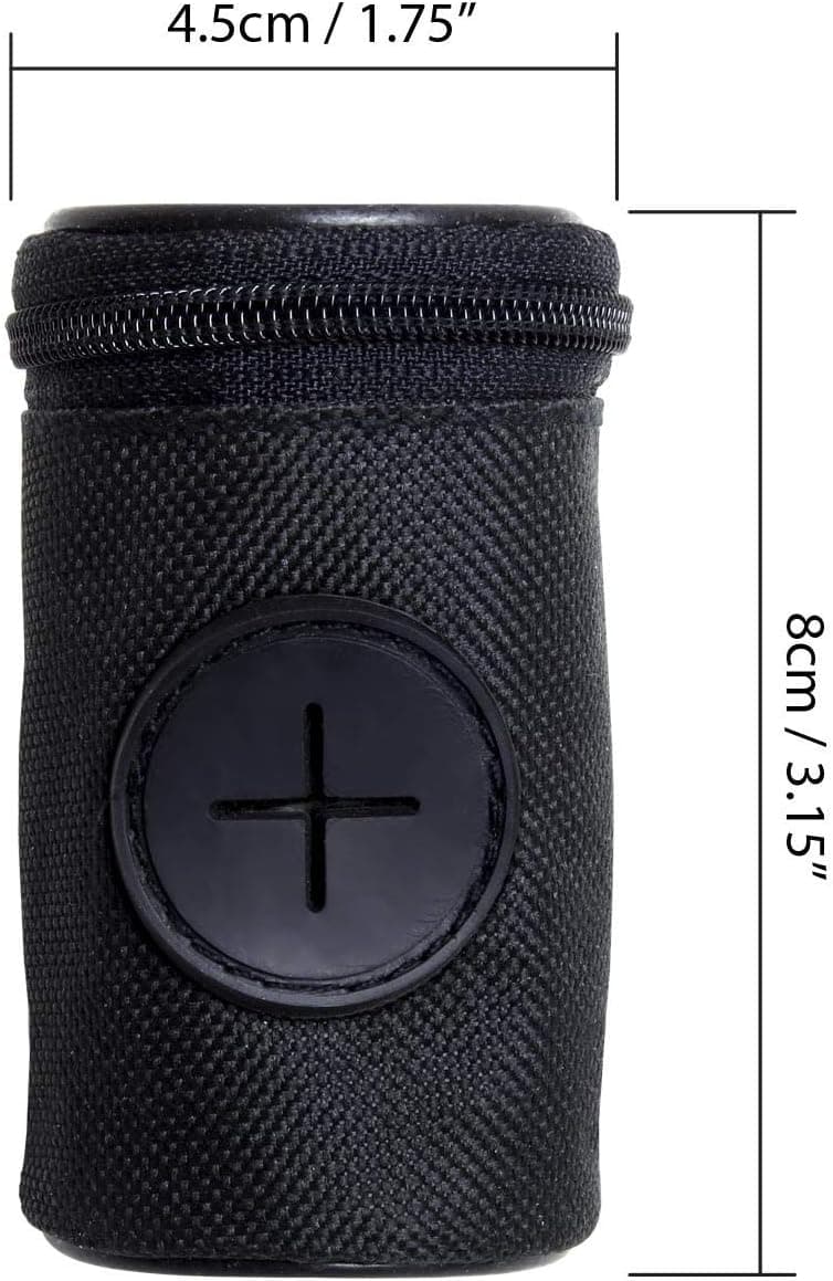 iGadgitz Home U7168 Dispensador de Tela Bolsas Caca Perro, Soporte Bolsas Excrementos Perros con Mosquetón - Negro