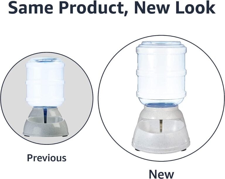 Amazon Basics Dispensador de agua, Gato, 1 Galones, Pequeño, Transparente