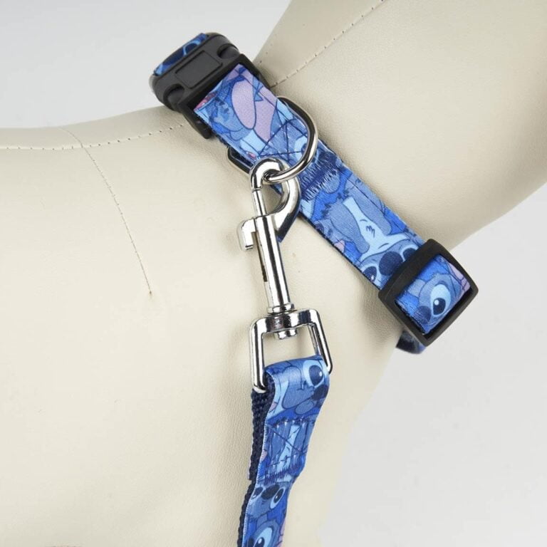 CERDÁ LIFE'S LITTLE MOMENTS Stich - Correa + Collar para Perro - Juego de Regalo para Mascota - Collar Ajustable y Correa con Gancho de Metal - Talla XS-S