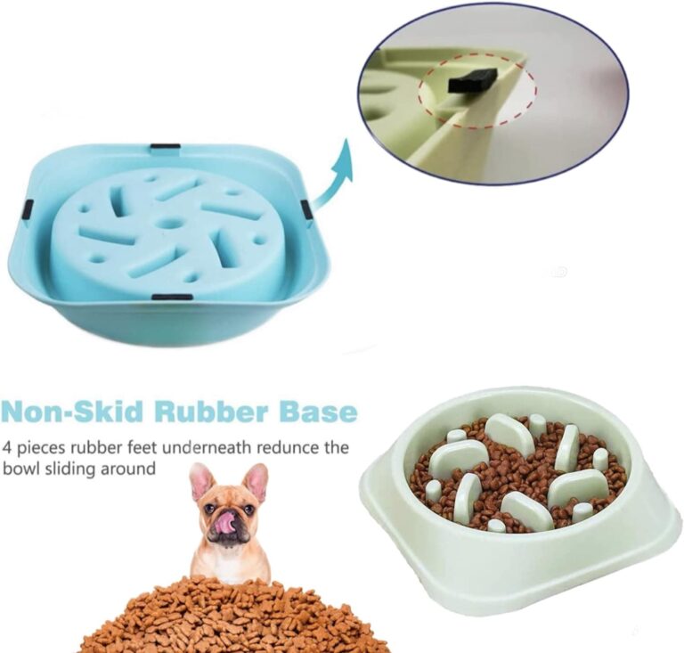 Comedero antivoracidad para Perros, comedero Lento Laberinto Interactivo para Mascota Antideslizante de plástico, comedero para Perros pequeños, Mediano y Grandes (Verde)