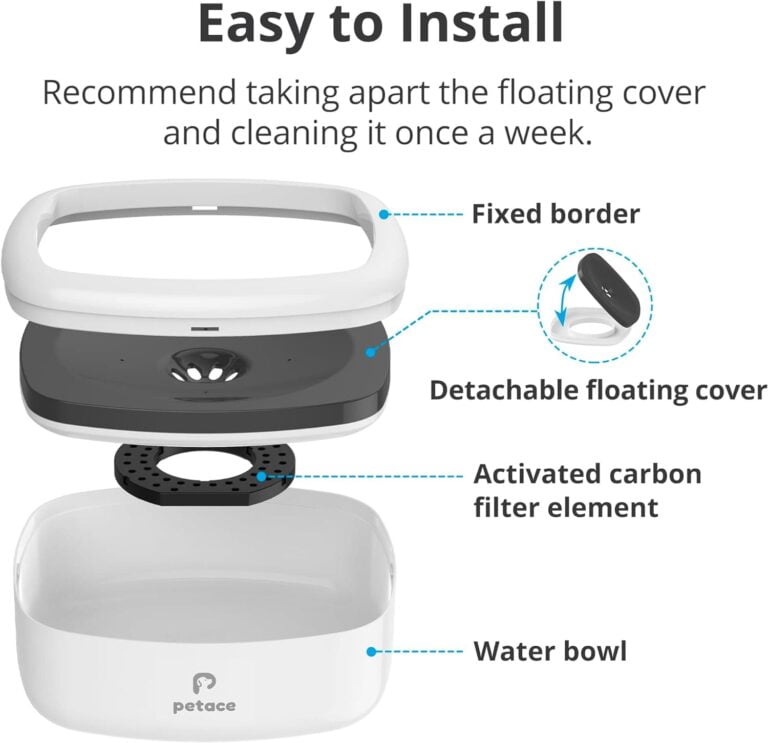 Petace Bebedero Perro Antigoteo, Bebedero Antisalpicaduras Perro 1,3 L, Bebedero Lento Antideslizante para Mascotas Desordenados