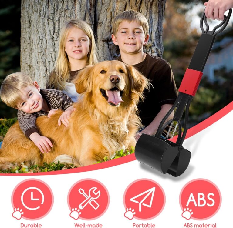 Nobleza recogedor cacas Perros, Plegable de 66 cm de Largo para Quitar Caca para jardín al Aire Libre/Interior de Perros, residuos de Animales