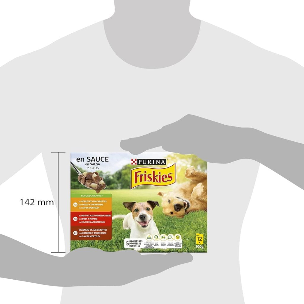 Friskies Purina Friskies Adulto con Pollo, Cordero y Buey en Salsa 12x100 g, 1200 g