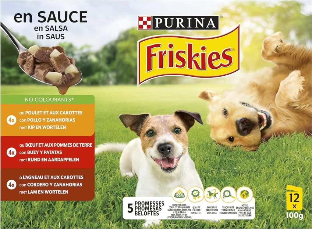 Friskies Purina Friskies Adulto con Pollo, Cordero y Buey en Salsa 12x100 g, 1200 g