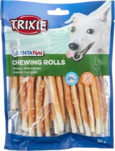 TRIXIE 30 Rollitos con Pollo Denta Fun, 12 cm, 240 g, Perro