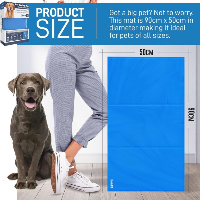 Petic Manta Refrescante Perro Cama Refrescante para Perros 90x50cm Manta Fria para Perros Grande Alfombra Refrescante Perro Manta Refrigerante Perro Alfombrilla para Perros Esterilla Refrigerante
