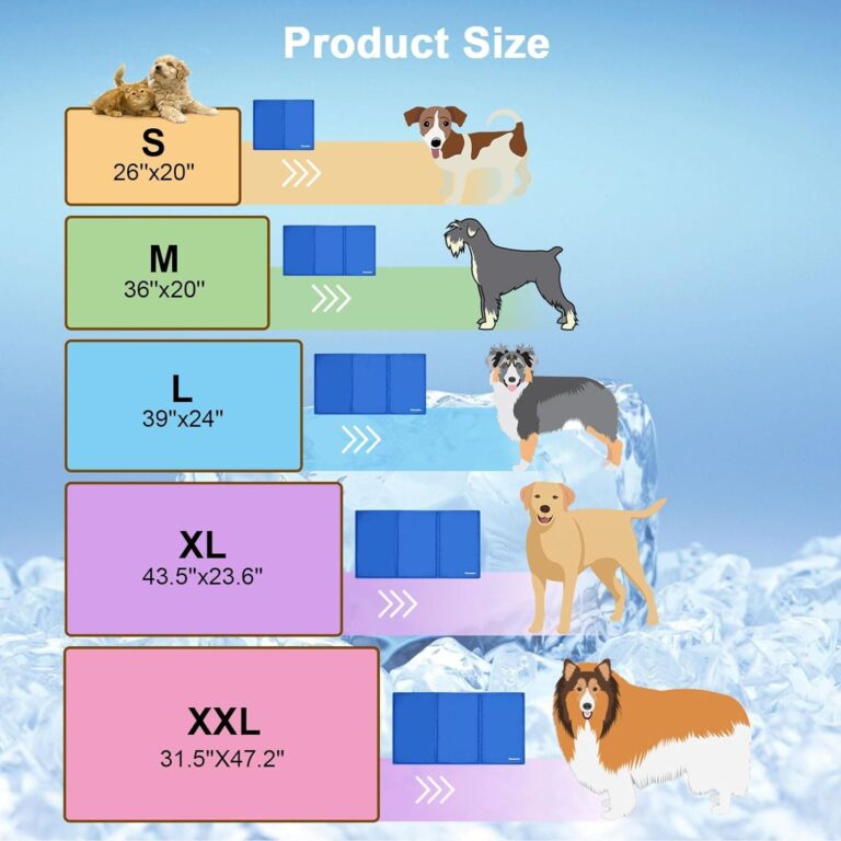 Ownpets Alfombrilla Refrescante para Perros/Gatos, Cama Refrescante Perro, Manta Refrescante Perro, Alfombra Colchoneta Fria de Verano, Cama Refrescante para Perro y Gato, Azul, 60 x 100 cm, L
