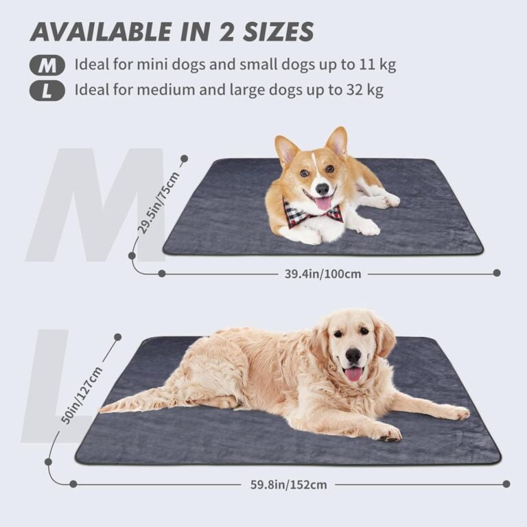 Lannvan Manta Perro Grande, Manta Impermeable para Perros, Manta Gato Reversible en Franela y Sherpa Supersuave, Manta para Gatos Lavable, Manta Protectora para Sofá Cama (L, 152 x 127 cm)