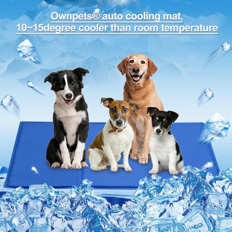 Ownpets Alfombrilla Refrescante para Perros/Gatos, Cama Refrescante Perro, Manta Refrescante Perro, Alfombra Colchoneta Fria de Verano, Cama Refrescante para Perro y Gato, Azul, 60 x 100 cm, L