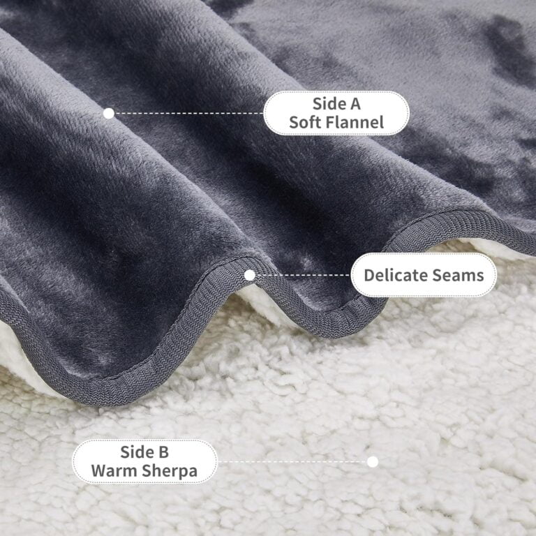 Lannvan Manta Perro Grande, Manta Impermeable para Perros, Manta Gato Reversible en Franela y Sherpa Supersuave, Manta para Gatos Lavable, Manta Protectora para Sofá Cama (L, 152 x 127 cm)