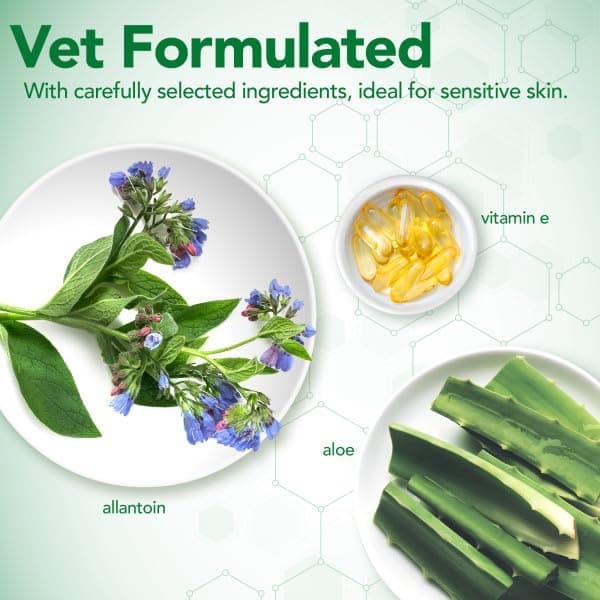 Vet's Best Champú HIPO-Alergénico para Perros con Piel Sensible, Alivia el Malestar de la Piel Seca, Picazón, Limpia, Hidrata y Condiciona la Piel y el Pelaje, 500ml