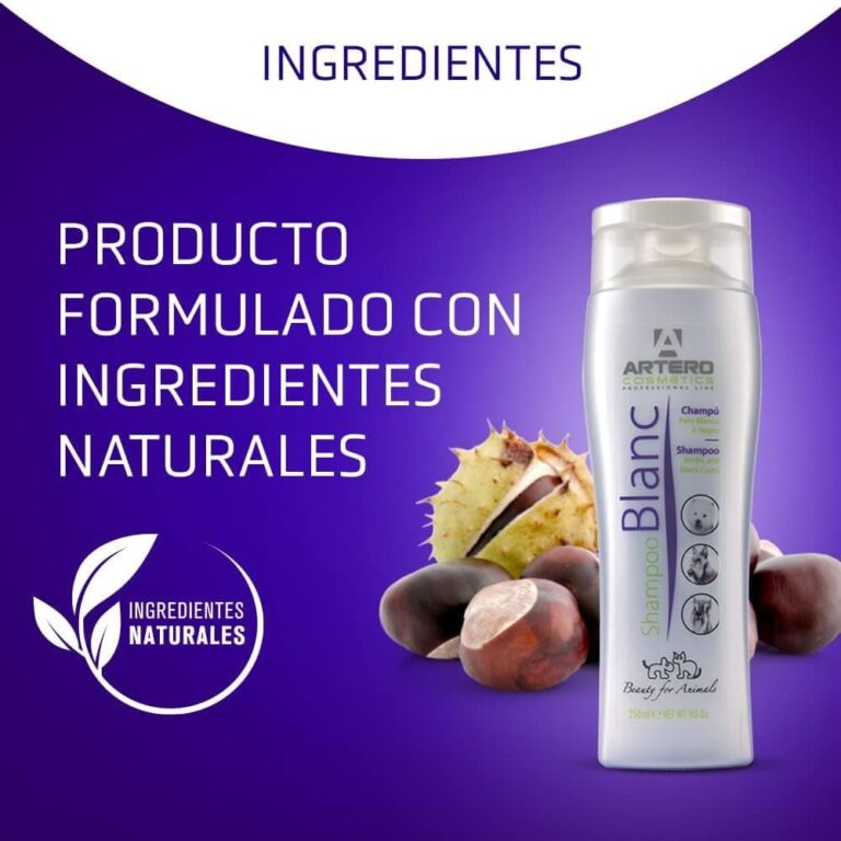 Artero Blanc, Champú para Perros de Pelo Blanco o Negro. (250 ml)