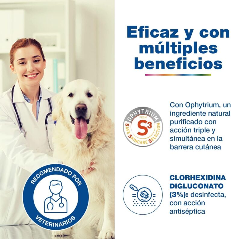 DOUXO S3 Pyo Champú para Perros y Gatos - Higiene - Desinfectante de Piel Sana - Hidratante - Fragancia hipoalergénica - 200ml