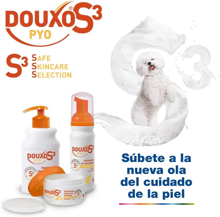DOUXO S3 Pyo Champú para Perros y Gatos - Higiene - Desinfectante de Piel Sana - Hidratante - Fragancia hipoalergénica - 200ml