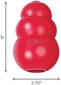 KONG - Classic - Juguete de resistente caucho natural - Para morder, perseguir o buscar - Para Perros Grandes