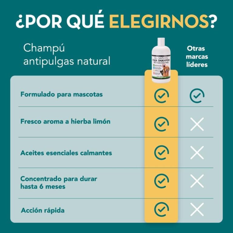 The Healthy Dog Co Champú antipulgas Completamente Natural | Limoncillo | 500ml | El Mejor Tratamiento para Perros y gatos | Fórmula Potente y Segura | Mata y controla pulgas garrapatas y piojos