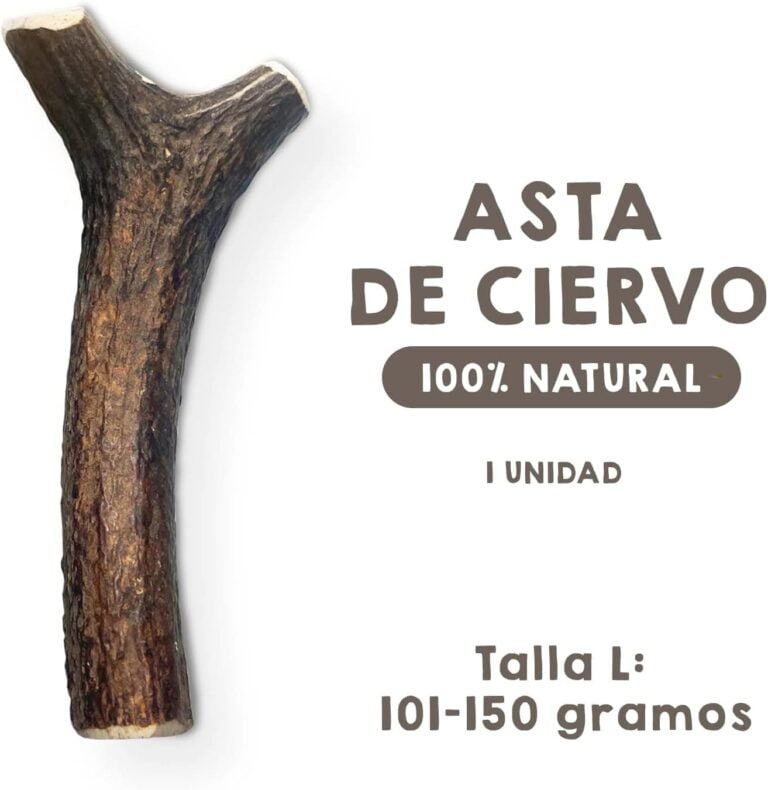 MAIKAI Asta de Ciervo para Perro Talla L - Mordedor Natural para Perros - Resistente - Hueso Ideal para Razas Medianas hasta 30 kg - Juguete para Perros