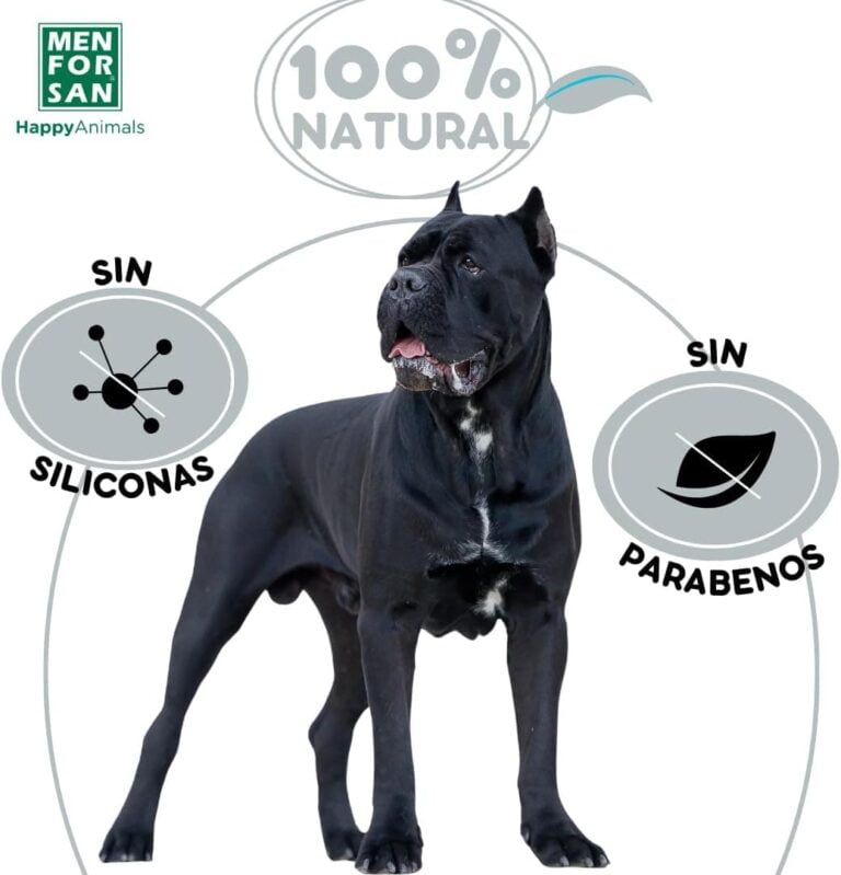 MENFORSAN Champú Pelo Negro para Perros | Intensificador del color | Aporta Brillo | Elimina Tonos Anaranjados | Hidratación Profunda | 300 ml