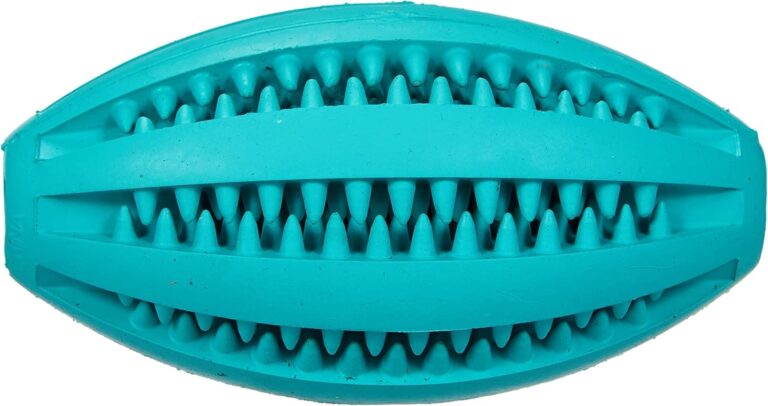 TRIXIE Pelota Rugby Denta Fun, Menta, Caucho, 11 cm, Perro, Todos Los Tamaños De Razas