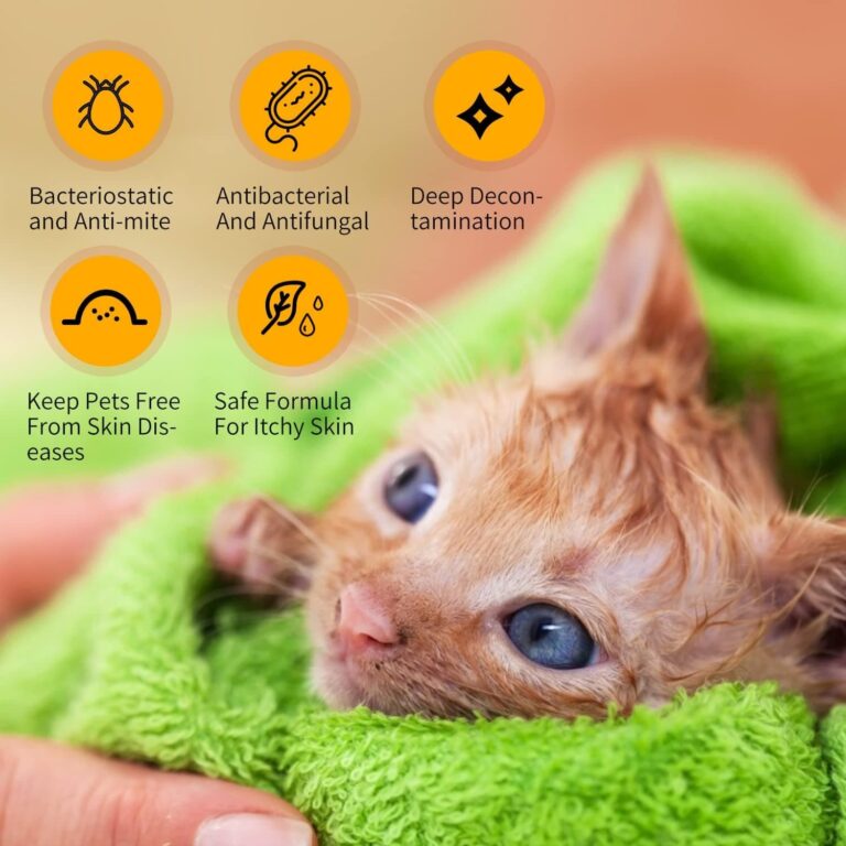 Nobleza – Champú antipulgas para Perros Gatos, Anti-Pulgas y Anti-Acaros - Seguro y no irritante (250ml)