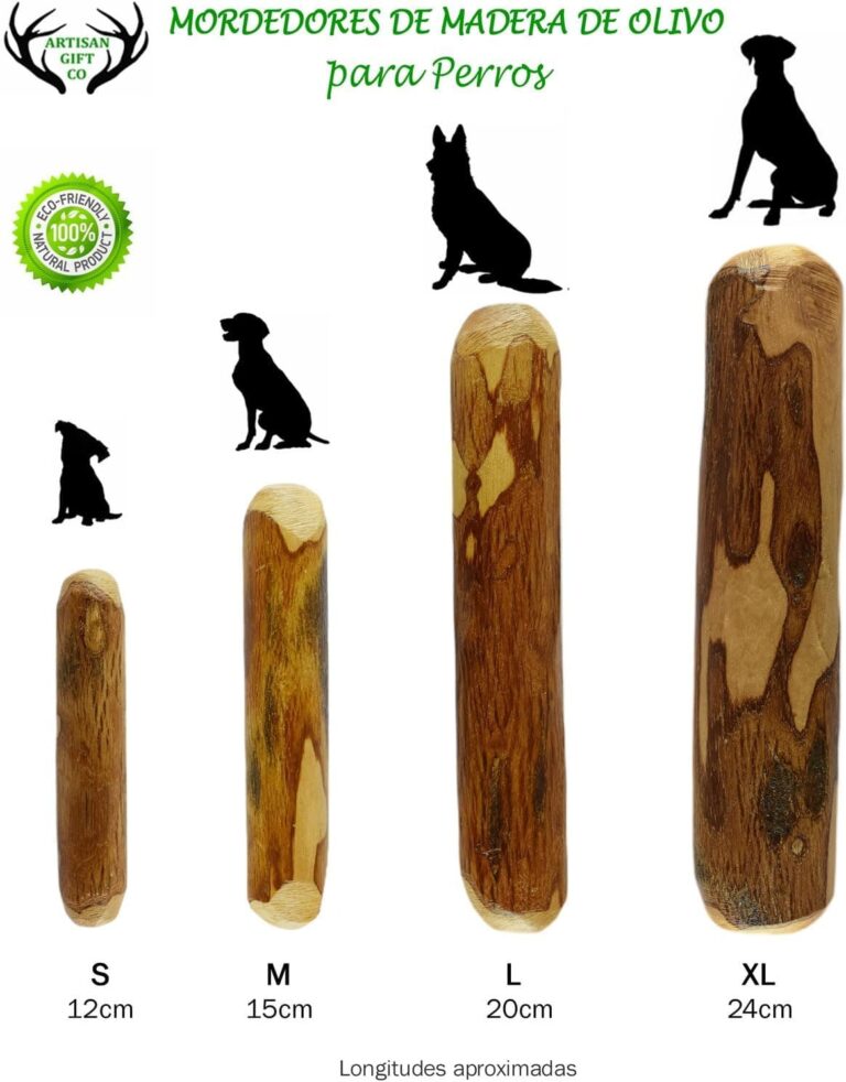 Mordedor, Palo de Madera de Olivo, Juguete para Perros (XL - 24cm) 1 und. ARTISAN GIFT CO