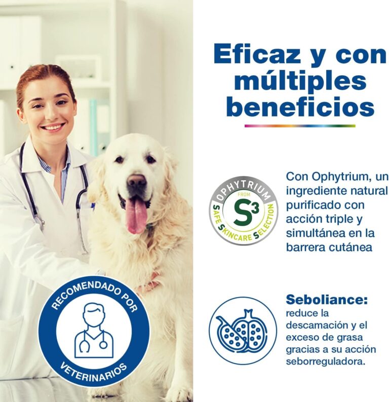 DOUXO S3 Seb Champú para Perros y Gatos - Pieles grasas o con descamación - Antiolor - Seborregulador - Fragancia hipoalergénica - 200ml