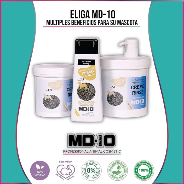 Acondicionador para Perro de Agua Español y Portugués (Pelo Rizado) - Texturizador Definidor de Rizos e Hidratante - Vegano y Biodegradable - Fabricado en España - 300 ml - MD-10 COLLECTION