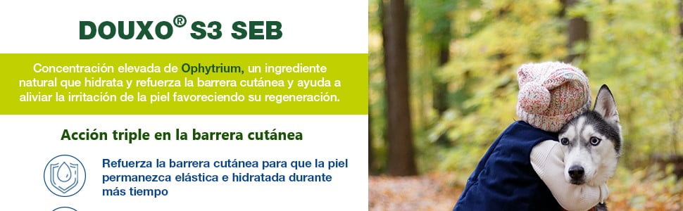 DOUXO S3 Seb Champú para Perros y Gatos - Pieles grasas o con descamación - Antiolor - Seborregulador - Fragancia hipoalergénica - 200ml