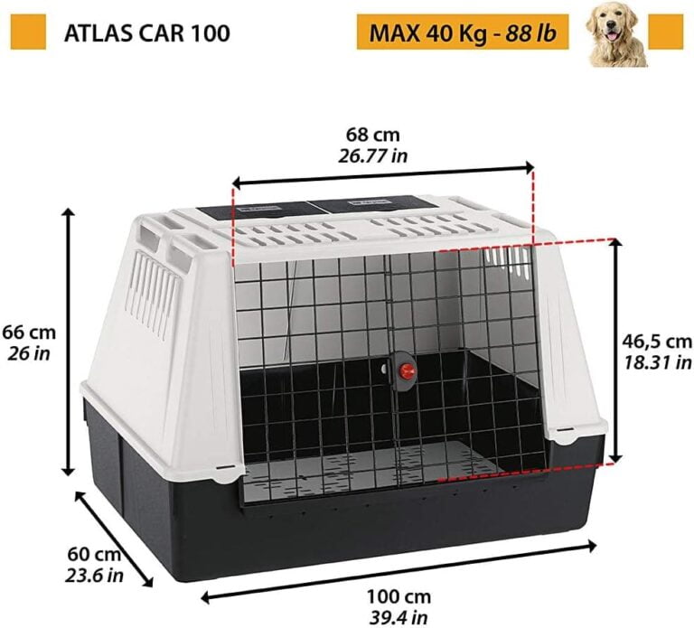 Ferplast Transportín para Perros para Automóvil Atlas Car Mini con Rejillas de ventilación, Alfombrilla de Drenaje incluida