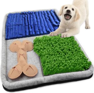 Alfombra Olfativa Perros - Juguetes Interactivos para Perros - Juguete estimulador con dispensador de premios (Azul)