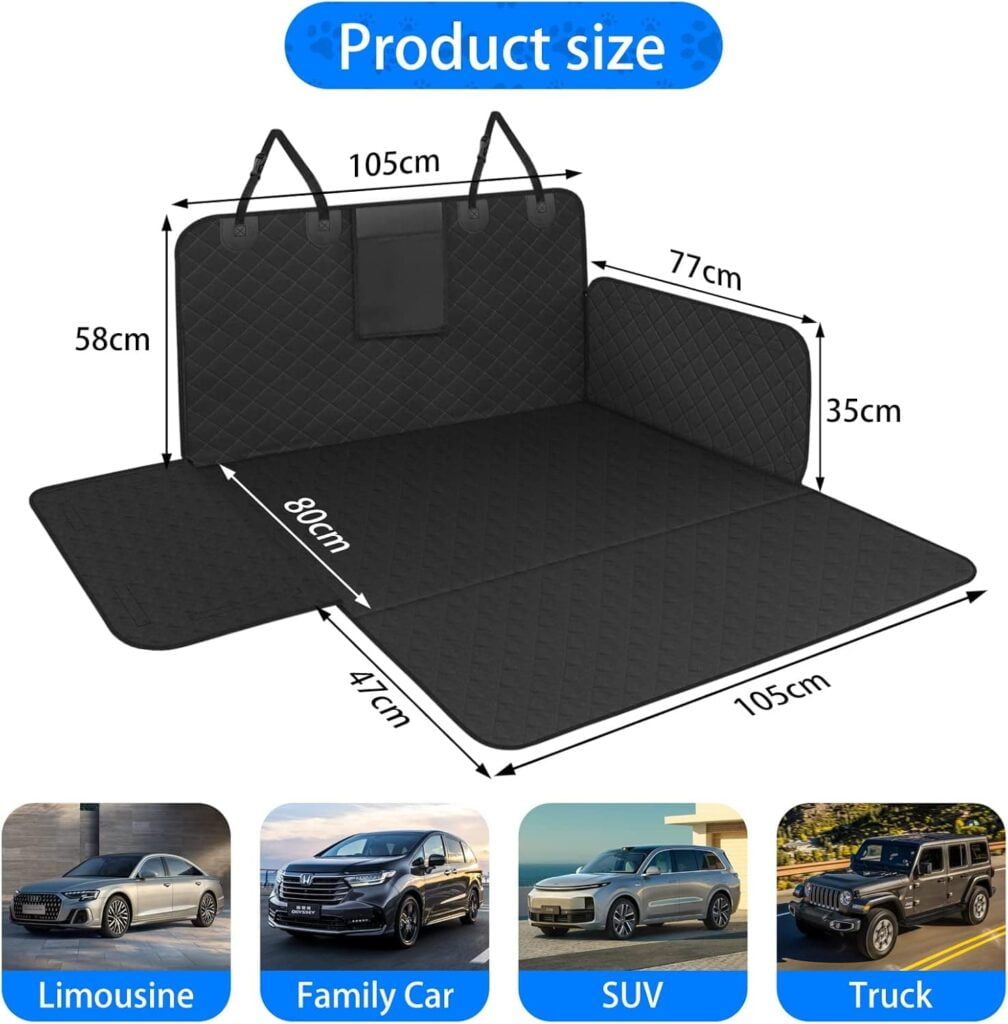 DOBIGER Protector Maletero Coche Perros Universal, Funda Maletero Coche Perros Impermeable, Cubre Maletero Coche Perro para Coche Pequeño Mediano Camión SUV