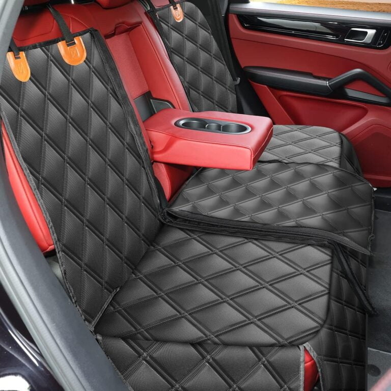 KYG Funda Antideslizante Protector para Mascotas, Perro y Niños Resistente al Agua Duradero Asiento Coche con 1 Cinturón de Seguridad Universal para Camión,SUV