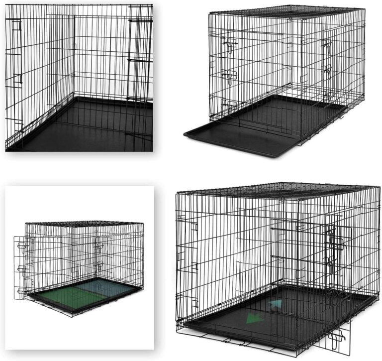 dibea lionto Jaula Transporte Plegable para Perros Caja de Transporte, (XXL) 106x71x77 cm Negro