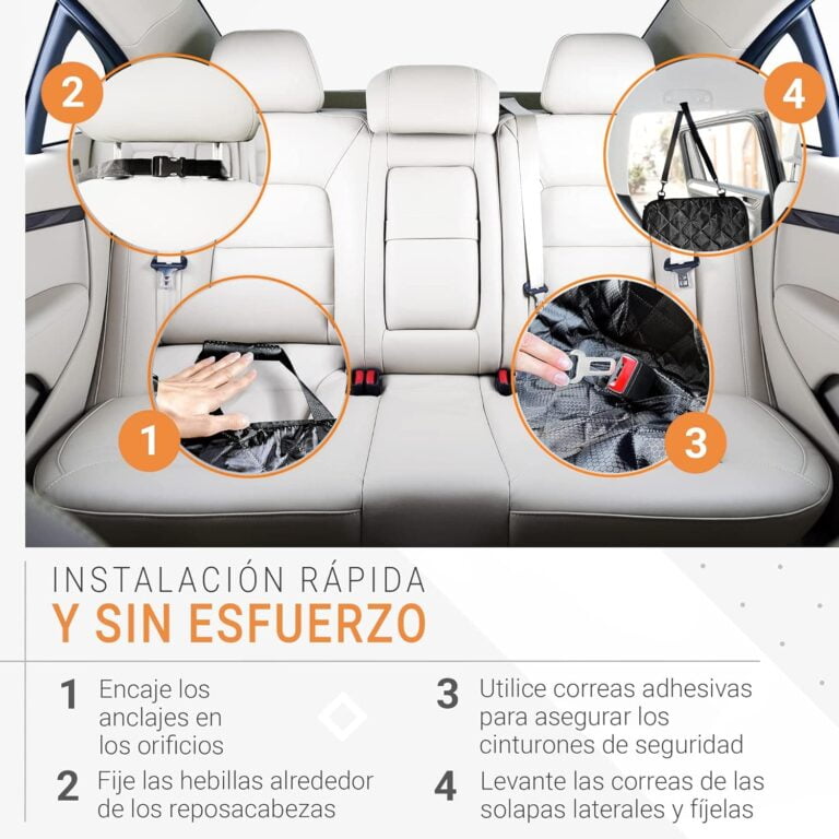 PetKing Premium Funda Coche Perro Asiento Trasero Cubre Asientos Coche Perro Protector Coche Perros Asiento Manta Cubreasientos Coche Perro Trasero Funda Protector Asiento para Perros