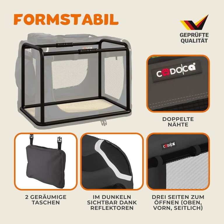 Cadoca Transportadora Mascotas Talla XXL Plegable 90x59x65cm Transportín Bolsa Viajes Perros Gatos