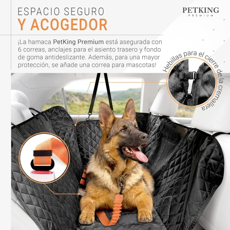 PetKing Premium Funda Coche Perro Asiento Trasero Cubre Asientos Coche Perro Protector Coche Perros Asiento Manta Cubreasientos Coche Perro Trasero Funda Protector Asiento para Perros