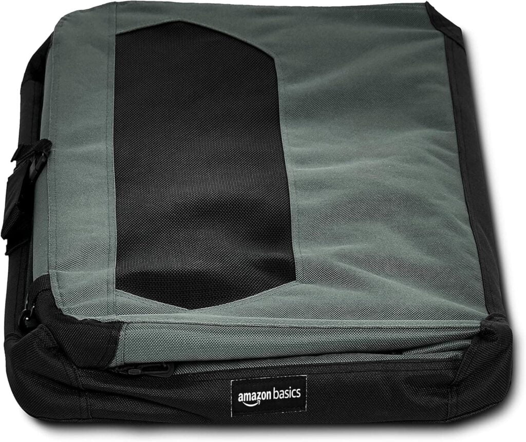 Amazon Basics - Transportín para mascotas suave plegable gris de 30 «