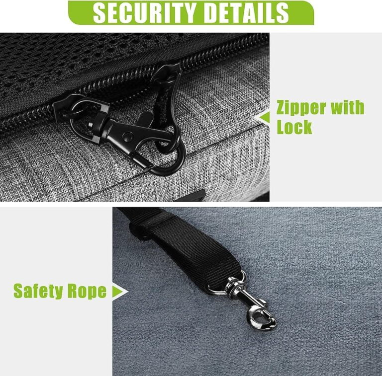 Pecute Bolso Transportín Gatos y Perros Carga Máxima 6 kg,Transporte Transpirable para Mascotas, Portador de Viaje con Correa de Hombro Ajustable, Transporte de Gato con Colchón Suave