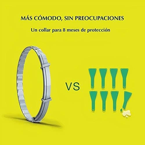 Collar Antiparasitos Perros Natural Repelente Frente a Pulgas,Garrapatas y Mosquitos,Tamaño Ajustable e Impermeable para Mascota Pequeño Mediano Grandes