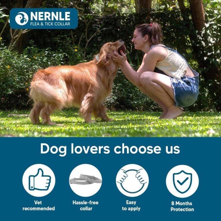 Nernle Collar Perros Grandes, Ajustable Collar Perros, Collar Perro Grande, 8 Meses de Protección Impermeable para 2 PCS