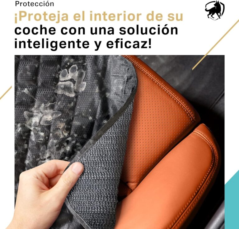 PETPROVED Cubre Asientos Funda Coche Perro Protector Funda Coche Perros Asiento Trasero Manta Cubreasientos Coche Perro Asientos Traseros