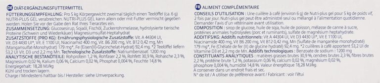 Virbac Nutri-Plus Gel | 120g | Alimento complementario para perros y gatos para la integración nutricional y la convalecencia | Estimulante del apetito, portador de energía altamente concentrado.