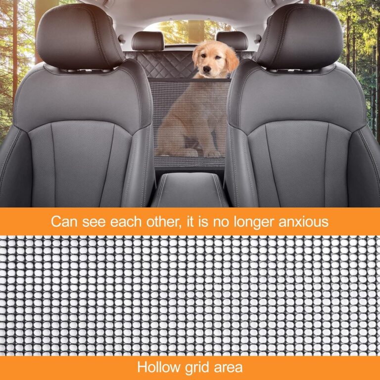 GXT Protector de Asiento Trasero para Perro, para Coches, SUV y Camiones, con Ventana de Malla, Material Antideslizante e Impermeable, Color Negro