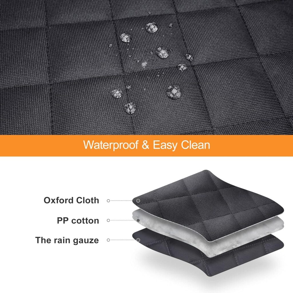 GXT Protector de Asiento Trasero para Perro, para Coches, SUV y Camiones, con Ventana de Malla, Material Antideslizante e Impermeable, Color Negro