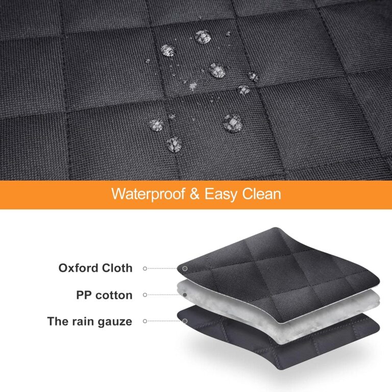 GXT Protector de Asiento Trasero para Perro, para Coches, SUV y Camiones, con Ventana de Malla, Material Antideslizante e Impermeable, Color Negro